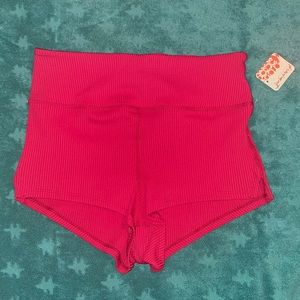NWT Free people movement high waist ribbed short